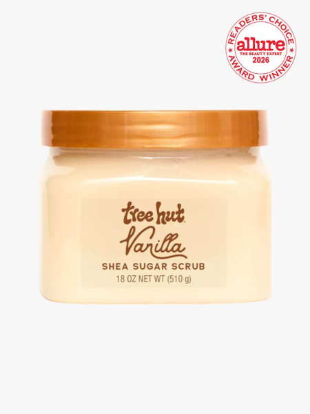 Jar of Tree Hut Shea Sugar Scrub on white background
